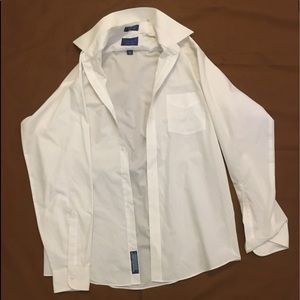 Town craft white long sleeve button up Dress shirt